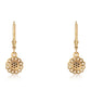 Cercei din Argint 925 Placat cu Aur ( 1.75 grame ) cu Diamant Negru 0.23 Carate