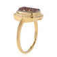 Inel din Argint 925 Placat cu Aur ( 3.91 grame ) cu Drusă Violet 4.64 Carate
