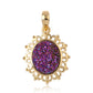 Pandantiv din Argint 925 Placat cu Aur ( 2.38 grame ) cu Drusă Violet 4.33 Carate