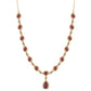 Colier din Argint 925 Placat cu Aur ( 9.24 grame ) cu Rubin Mozambic și Topaz Alb 12.36 Carate