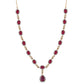 Colier din Argint 925 Placat cu Aur ( 9.24 grame ) cu Rubin Mozambic și Topaz Alb 12.36 Carate