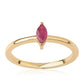 Inel din Argint 925 Placat cu Aur ( 1.6 grame ) cu Rubin Mozambic 0.29 Carate