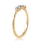 Inel din Argint 925 Placat cu Aur ( 1.73 grame ) cu Diamant Albastru 0.02 Carate
