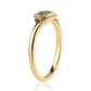 Inel din Argint 925 Placat cu Aur ( 2.12 grame ) cu Diamant Albastru 0.14 Carate