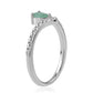 Inel din Argint 925 ( 1.84 grame ) cu Smarald Brazilian și Topaz Alb 0.56 Carate