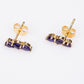 Cercei din Argint 925 Placat cu Aur ( 1.14 grame ) cu Safir Albastru Australian 1.53 Carate