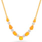 Colier din Argint 925 Placat cu Aur ( 6.28 grame ) cu Opal de Foc și Zircon Alb 1.82 Carate