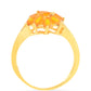 Inel din Argint 925 Placat cu Aur ( 1.94 grame ) cu Opal de Foc 0.72 Carate