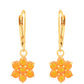 Cercei din Argint 925 Placat cu Aur ( 1.85 grame ) cu Opal de Foc 1.02 Carate