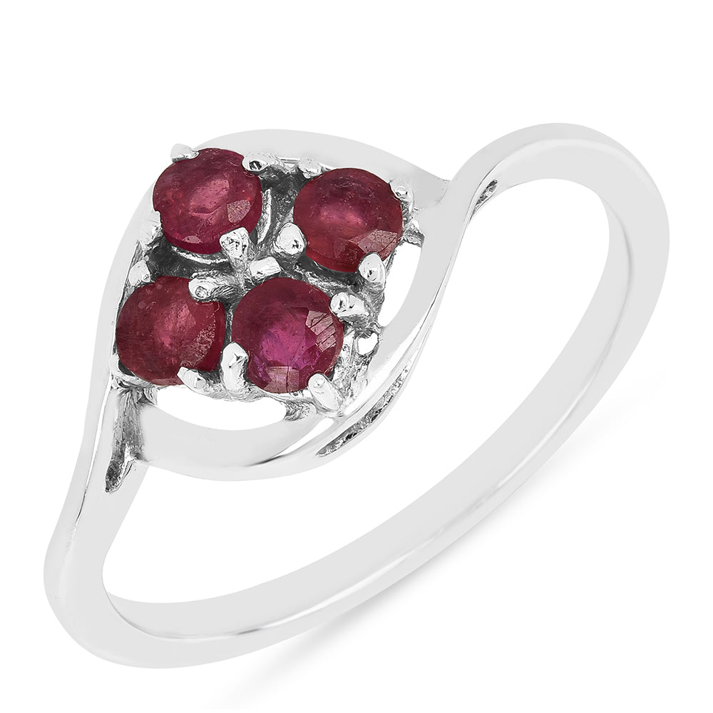 Inel din Argint 925 ( 2.04 grame ) cu Rubin Thailandez 0.48 Carate 1 