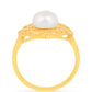 Inel din Argint 925 Placat cu Aur ( 2.07 grame ) cu Perlă de Apă Dulce Crem 2.3 Carate