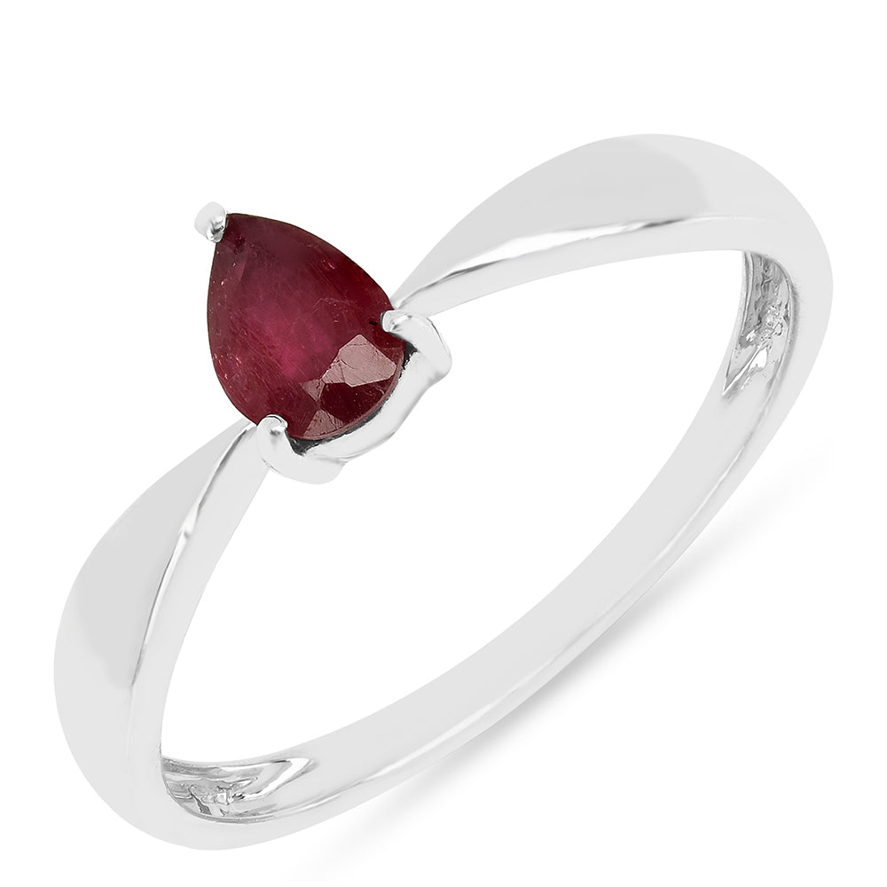 Inel din Argint 925 ( 1.4 grame ) cu Rubin Thailandez 0.52 Carate 1 