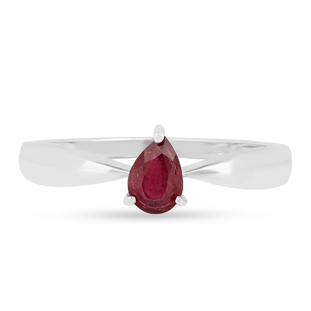 Inel din Argint 925 ( 1.4 grame ) cu Rubin Thailandez 0.52 Carate 2 