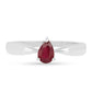 Inel din Argint 925 ( 1.4 grame ) cu Rubin Thailandez 0.52 Carate
