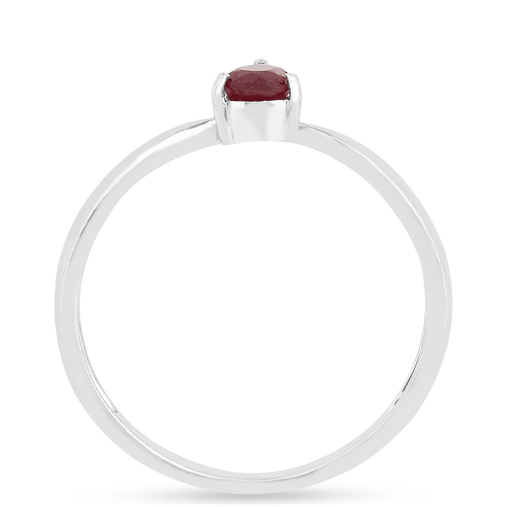 Inel din Argint 925 ( 1.4 grame ) cu Rubin Thailandez 0.52 Carate 3 