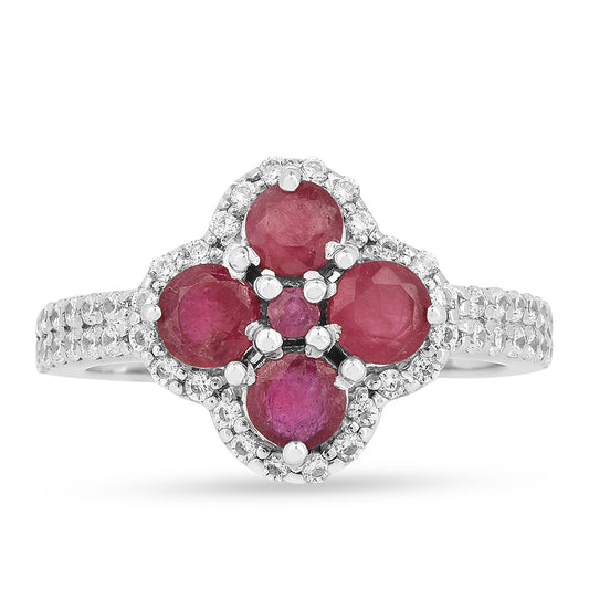 Inel din Argint 925 ( 2.76 grame ) cu Rubin Thailandez 2.28 Carate