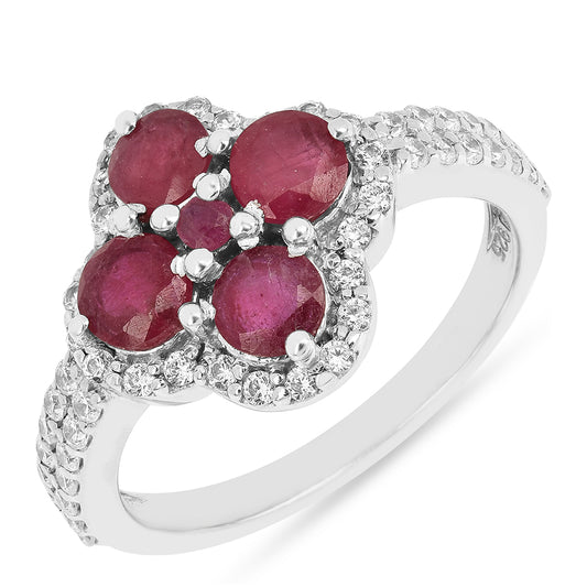 Inel din Argint 925 ( 2.76 grame ) cu Rubin Thailandez 2.28 Carate