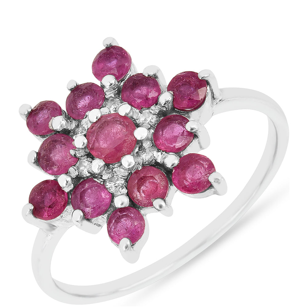 Inel din Argint 925 ( 1.96 grame ) cu Rubin Thailandez 1.42 Carate 1 