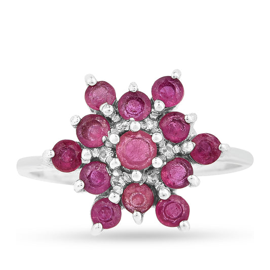 Inel din Argint 925 ( 1.96 grame ) cu Rubin Thailandez 1.42 Carate