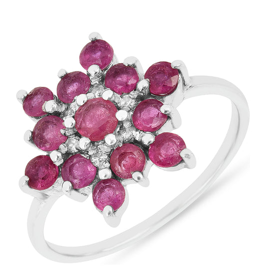 Inel din Argint 925 ( 1.96 grame ) cu Rubin Thailandez 1.42 Carate