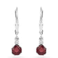 Cercei din Argint 925 ( 1.61 grame ) cu Rubin Thailandez și Zircon Alb 1.62 Carate
