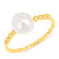 Inel din Argint 925 Placat cu Aur ( 1.32 grame ) cu Perlă de Apă Dulce Crem 2.51 Carate