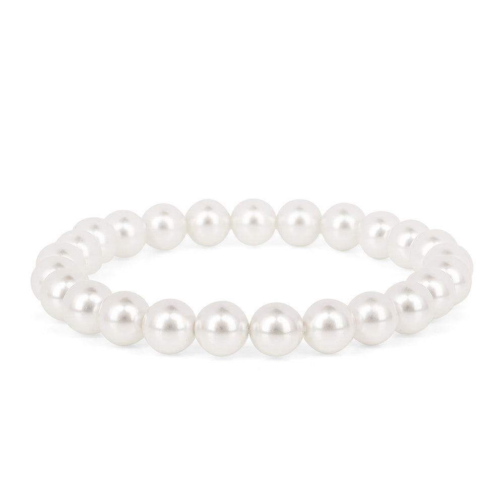 Set din Argint 925 Placat cu Aur ( 0.63 grame ) cu Perlă de Apă Dulce Crem 83.5 Carate ( Cercei+Brățară ) 2 