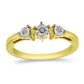 Inel din Argint 925 Placat cu Aur ( 2.1 grame ) cu Diamant Alb 0.02 Carate