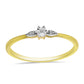 Inel din Argint 925 Placat cu Aur ( 1.72 grame ) cu Diamant Alb 0.02 Carate