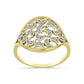 Inel din Argint 925 Placat cu Aur ( 4.12 grame ) cu Diamant Alb 0.1 Carate