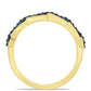 Inel din Argint 925 Placat cu Aur ( 1.97 grame ) cu Diamant Albastru 0.3 Carate
