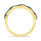 Inel din Argint 925 Placat cu Aur ( 1.97 grame ) cu Diamant Albastru 0.3 Carate