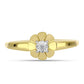 Inel din Argint 925 Placat cu Aur ( 3.14 grame ) cu Diamant Alb 0.01 Carate