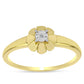 Inel din Argint 925 Placat cu Aur ( 3.14 grame ) cu Diamant Alb 0.01 Carate