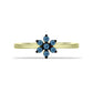 Inel din Argint 925 Placat cu Aur ( 2.12 grame ) cu Diamant Albastru 0.18 Carate