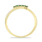 Inel din Argint 925 Placat cu Aur ( 3.14 grame ) cu Diamant Verde și Diamant Alb 0.24 Carate