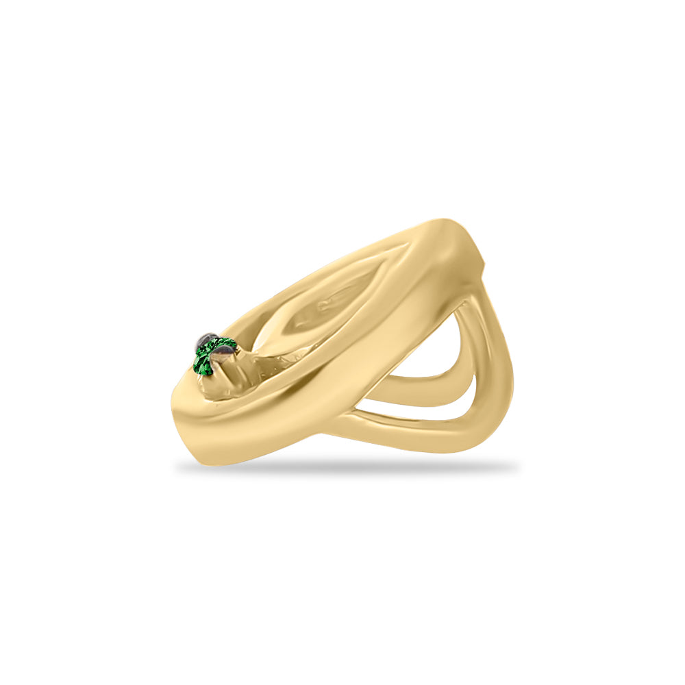 Pandantiv din Argint 925 Placat cu Aur ( 0.61 grame ) cu Diamant Verde 0.01 Carate 2 