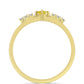 Inel din Argint 925 Placat cu Aur ( 1.54 grame ) cu Diamant Galben și Zircon Alb Natural 0.18 Carate
