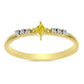 Inel din Argint 925 Placat cu Aur ( 1.54 grame ) cu Diamant Galben și Zircon Alb Natural 0.18 Carate