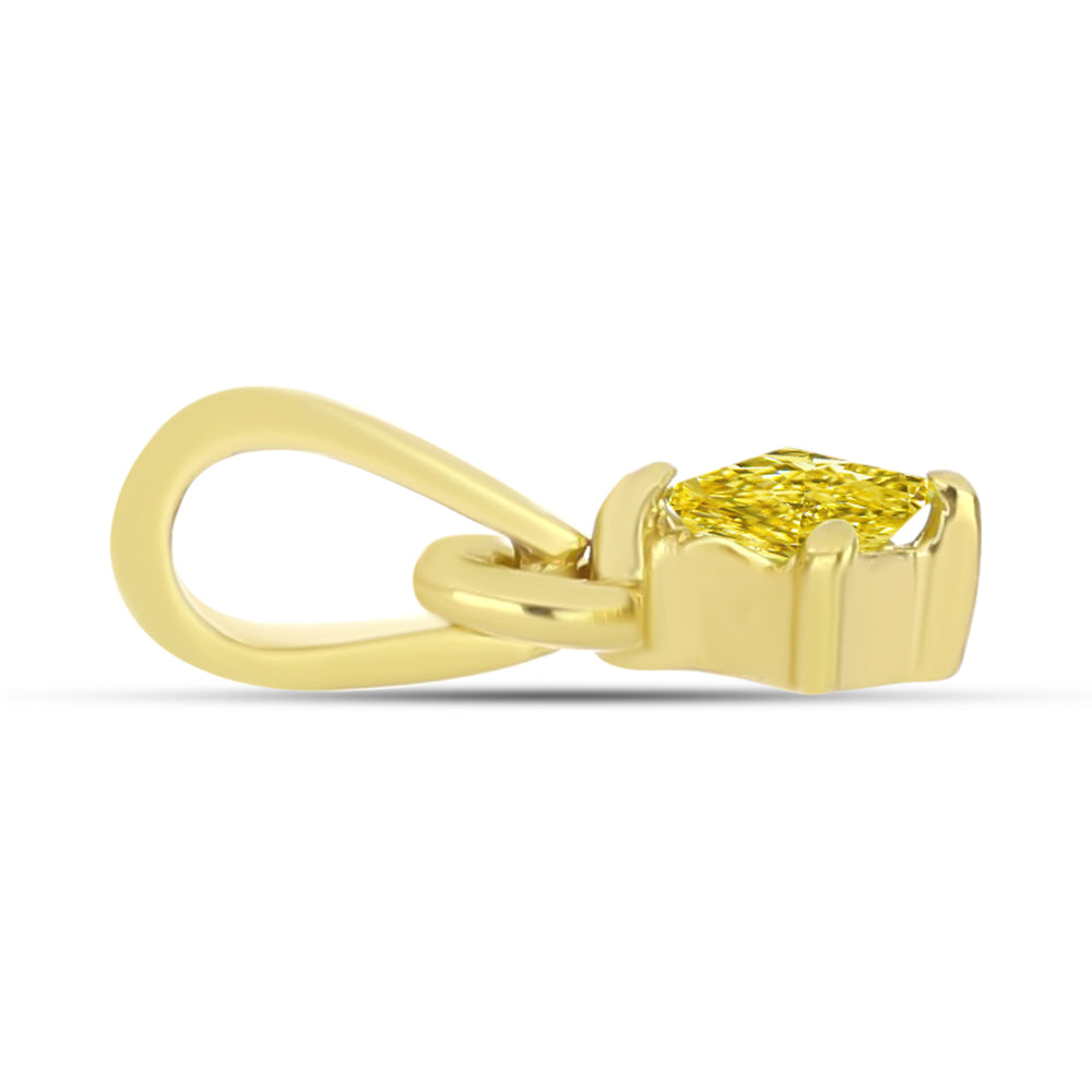 Colier din Argint 925 Placat cu Aur ( 0.25 grame ) cu Diamant Galben 0.09 Carate