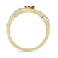Inel din Argint 925 Placat cu Aur ( 2.23 grame ) cu Diamant Albastru și Zircon Alb 0.14 Carate