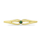 Inel din Argint 925 Placat cu Aur ( 1.43 grame ) cu Diamant Verde 0.02 Carate