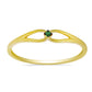 Inel din Argint 925 Placat cu Aur ( 1.43 grame ) cu Diamant Verde 0.02 Carate