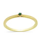 Inel din Argint 925 Placat cu Aur ( 1.28 grame ) cu Diamant Verde 0.02 Carate