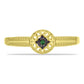 Inel din Argint 925 Placat cu Aur ( 2.09 grame ) cu Diamant Verde 0.01 Carate