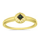 Inel din Argint 925 Placat cu Aur ( 2.09 grame ) cu Diamant Verde 0.01 Carate