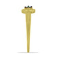 Inel din Argint 925 Placat cu Aur ( 2.09 grame ) cu Diamant Verde 0.01 Carate