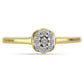 Inel din Argint 925 Placat cu Aur ( 1.5 grame ) cu Diamant Alb 0.09 Carate