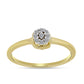 Inel din Argint 925 Placat cu Aur ( 1.5 grame ) cu Diamant Alb 0.09 Carate
