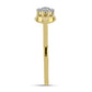 Inel din Argint 925 Placat cu Aur ( 1.5 grame ) cu Diamant Alb 0.09 Carate